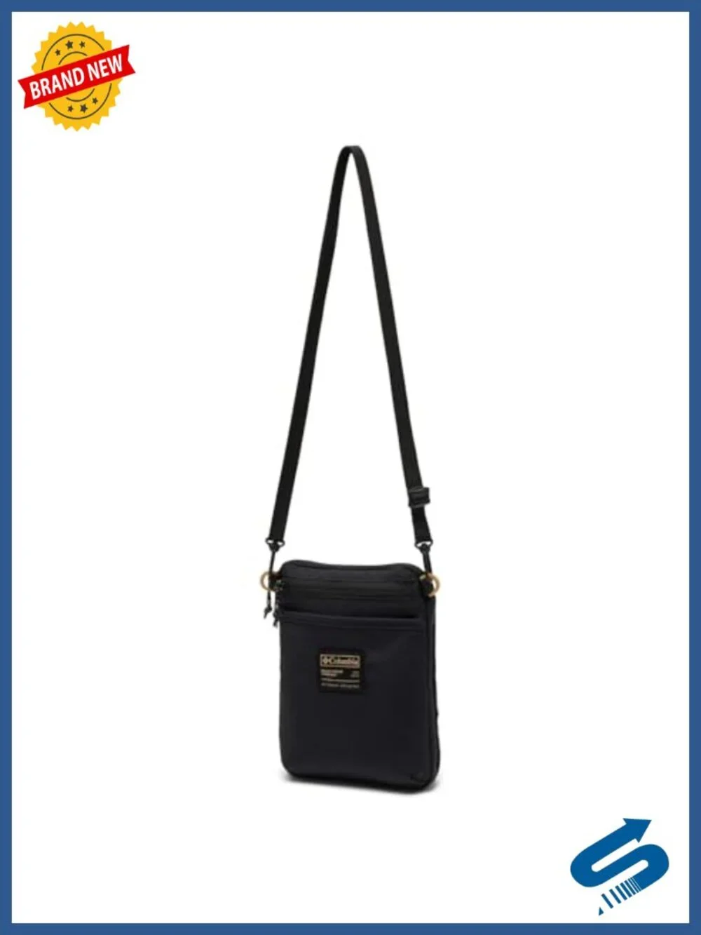 Nylon Crossbody Side Bag - Adjustable Strap, Multiple Pockets